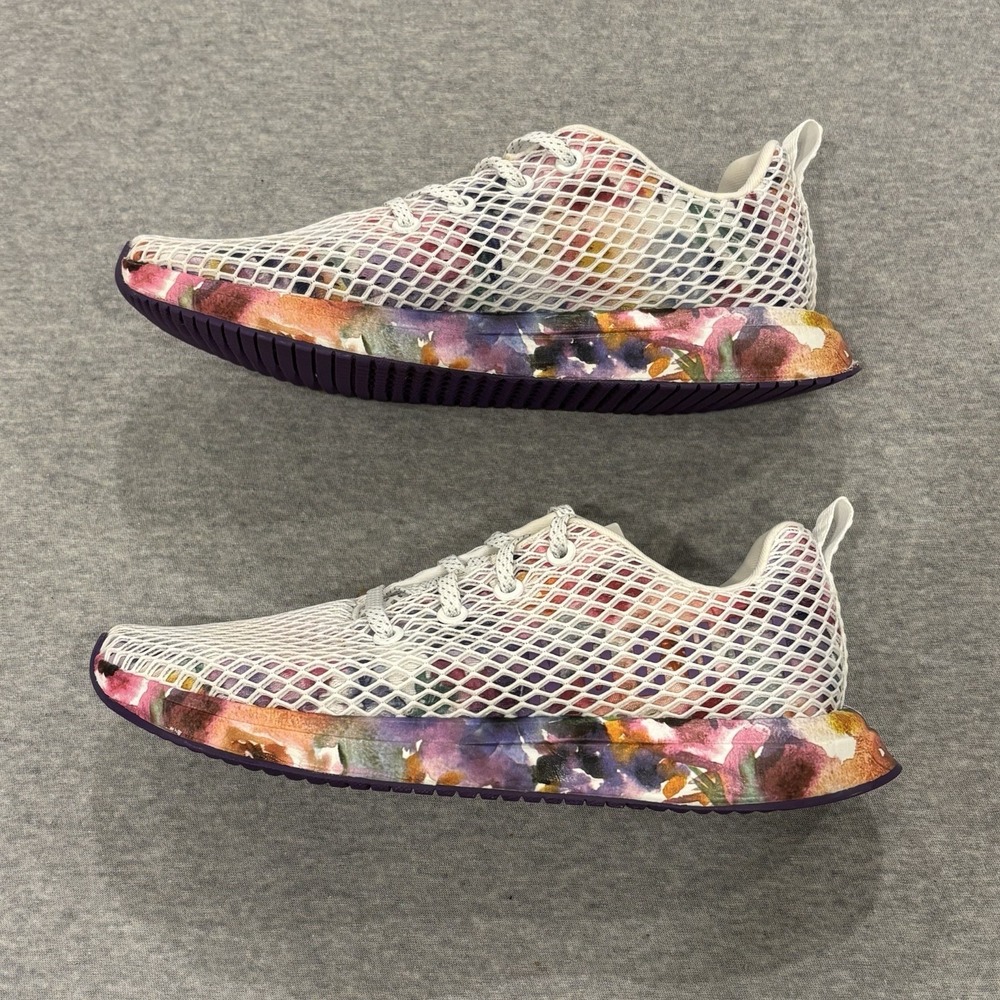 Nobull Mesh Floral Shoes Women's Size 8 Men's 6.5 Sneakers Athletic Runners - Picture 5 of 9